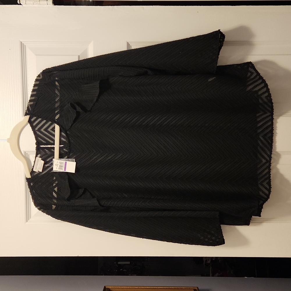 Van Heusen black sheer blouse